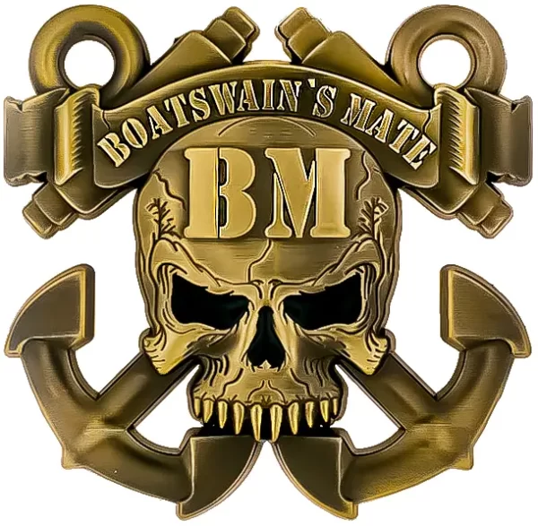 Boatswain's Mate Skull Coin