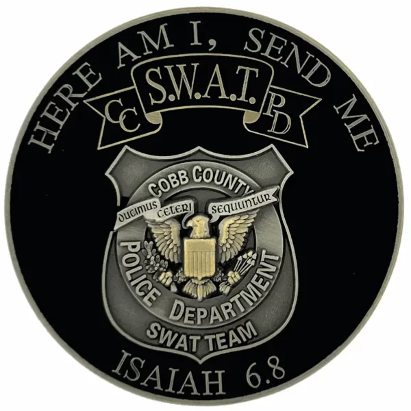 Cobb County Police Dept SWAT Coin - Image 2