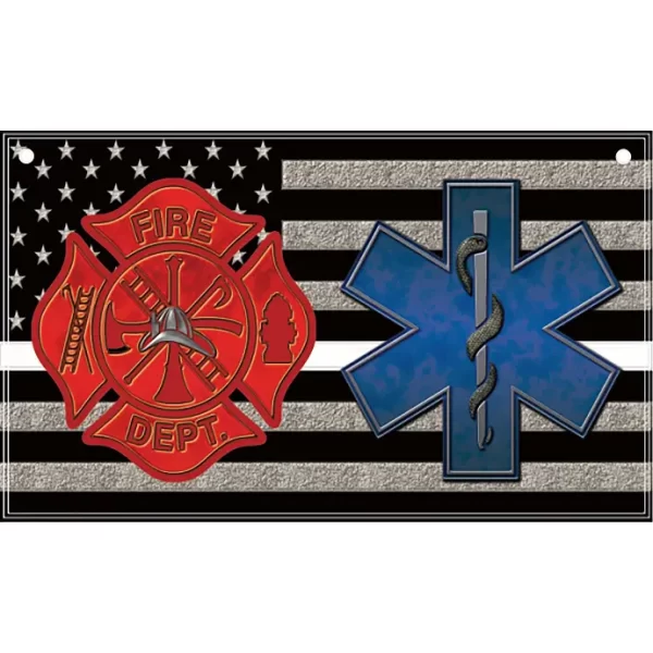 EMT Firefighter Thin White Line 3 x 5 Flag