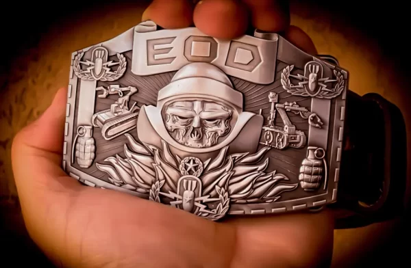 EOD Disposal Skull Belt Buckle - Image 2