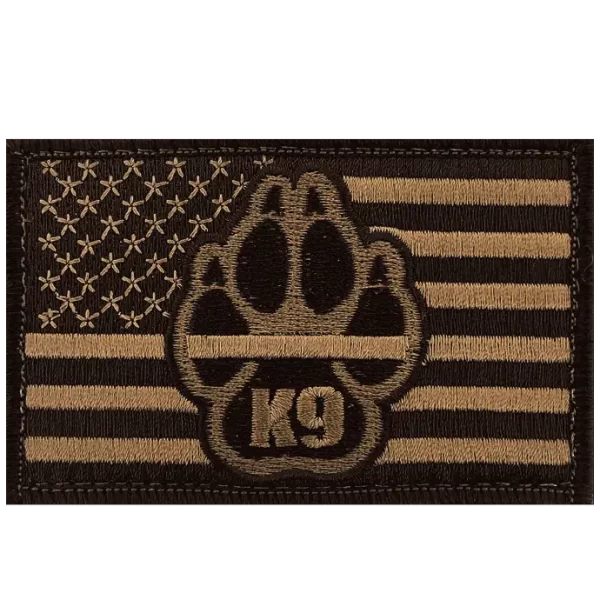 K9 Flag Brown/Green Patches