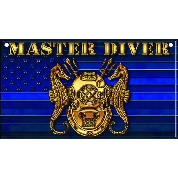 Master Diver 3 x 5 Flag (Blue)
