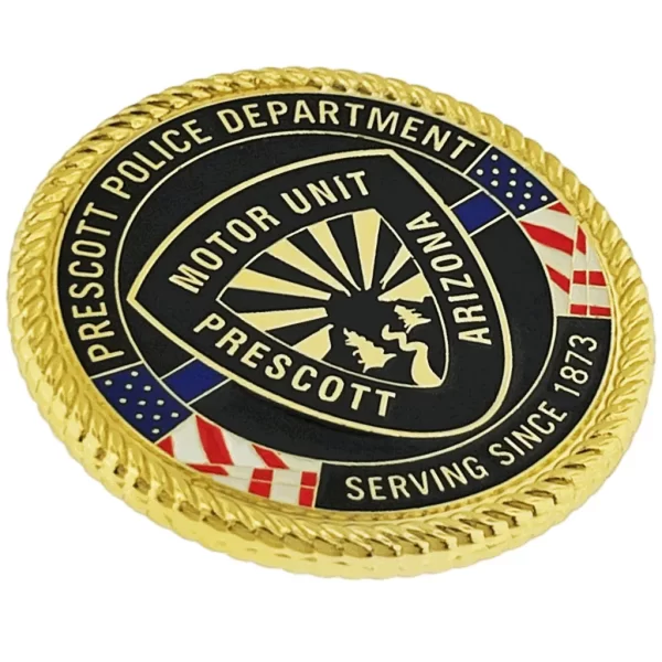 Prescott Police Dept Motor Unit Coin - Image 2