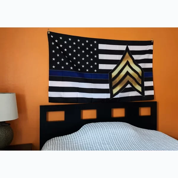 Sergeant Thin Blue Line 3 x 5 Flag