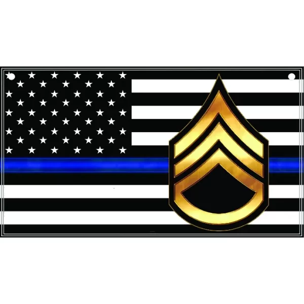 Staff Sergeant Thin Blue Line 3 x 5 Flag