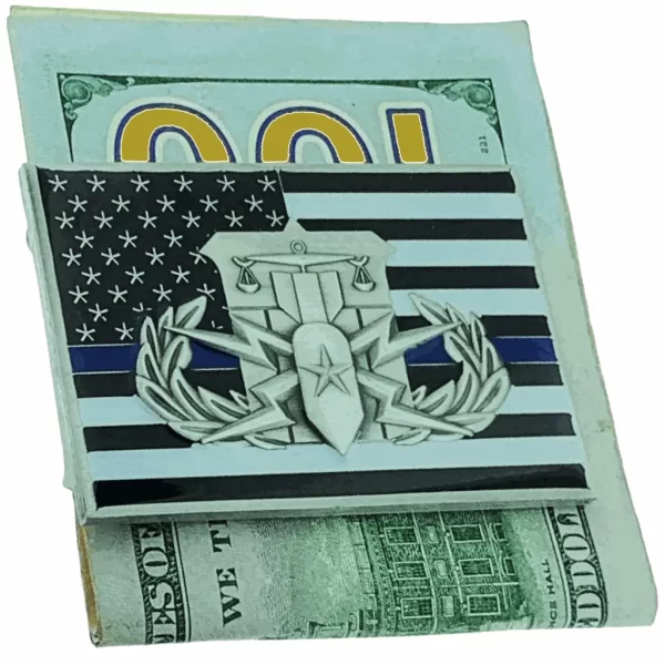 Thin Blue Line Flag HDT Money Clip - Image 2