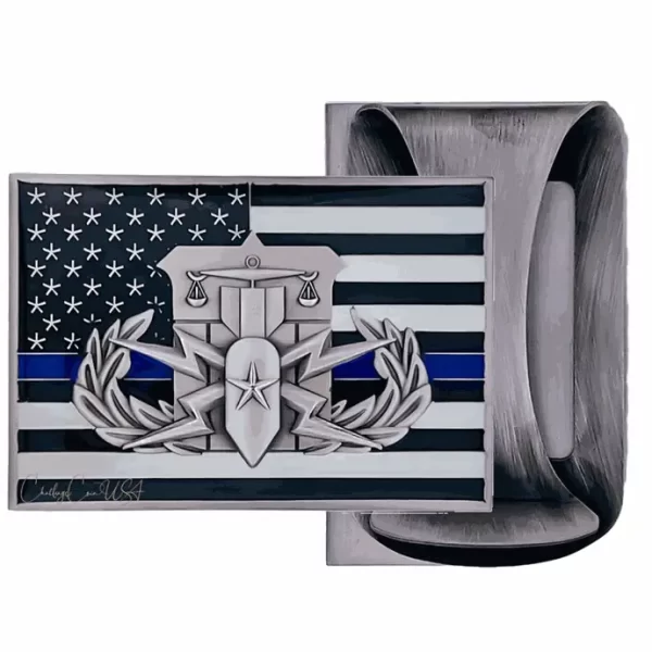 Thin Blue Line Flag HDT Money Clip