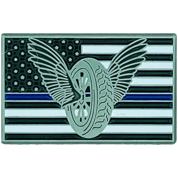Thin Blue Line Motor Unit Lapel Pin - Image 2