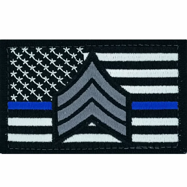 Thin Blue Line Seargent Patches - Image 2