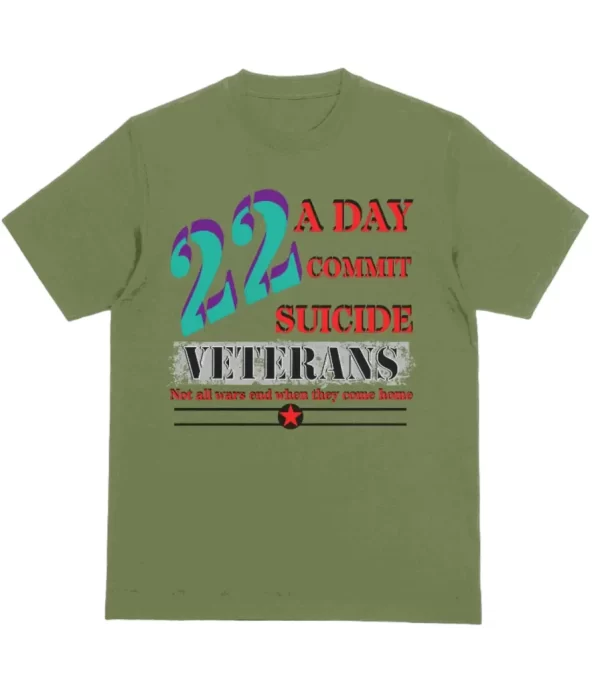 Veteran 22 a Day T-Shirt - Image 3