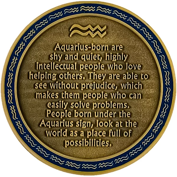 Zodiac Aquarius Coin - Image 3