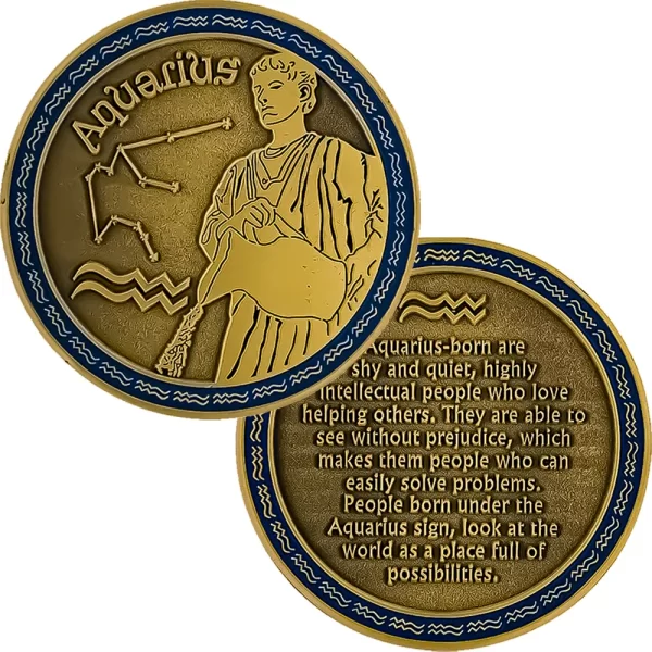 Zodiac Aquarius Coin