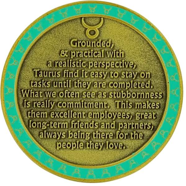 Zodiac Taurus Coin - Image 2